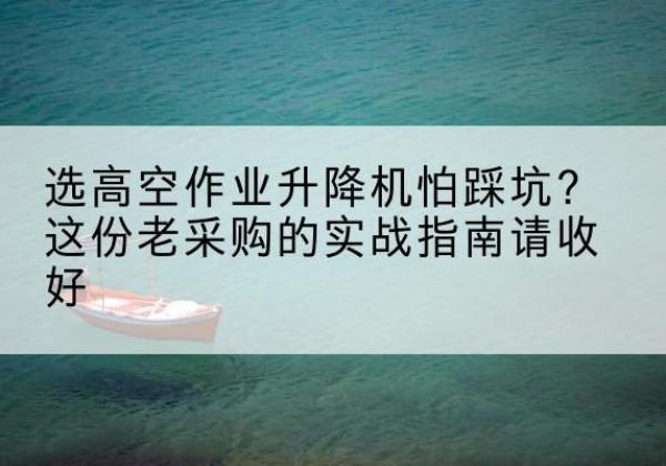 浦东新区高空作业升降机厂家推荐-选高空作业升降机怕踩坑？这份老采购的实战指南请收好
